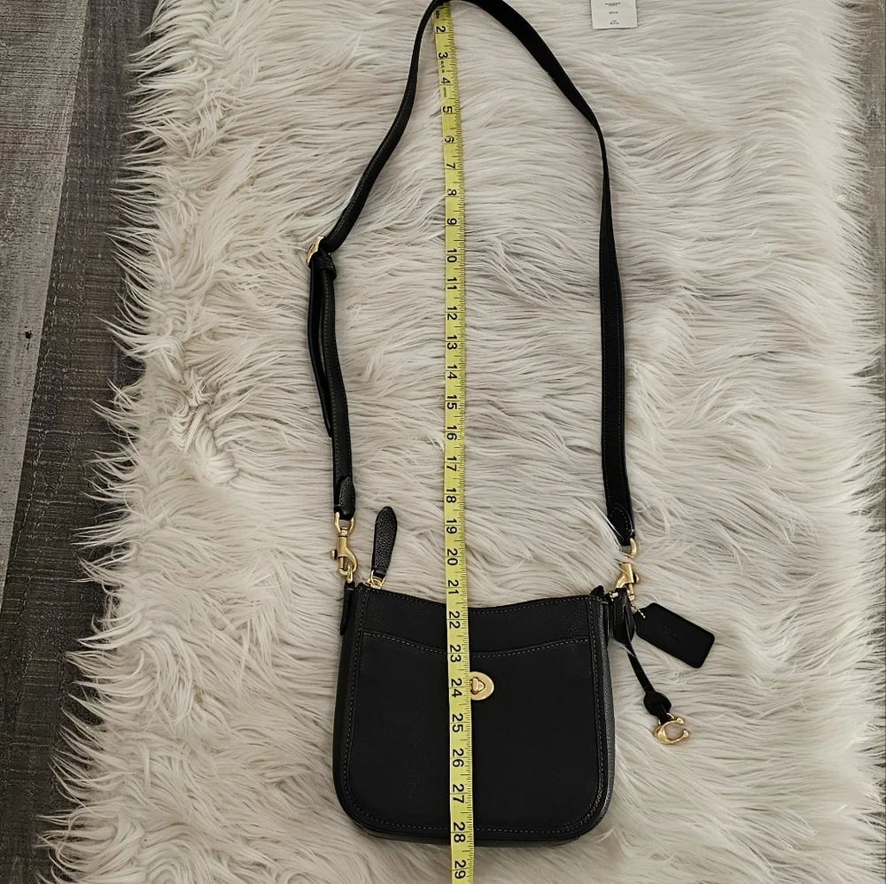 Coach pebbled leather chaise crossbody Bag New - Picture 4 of 10
